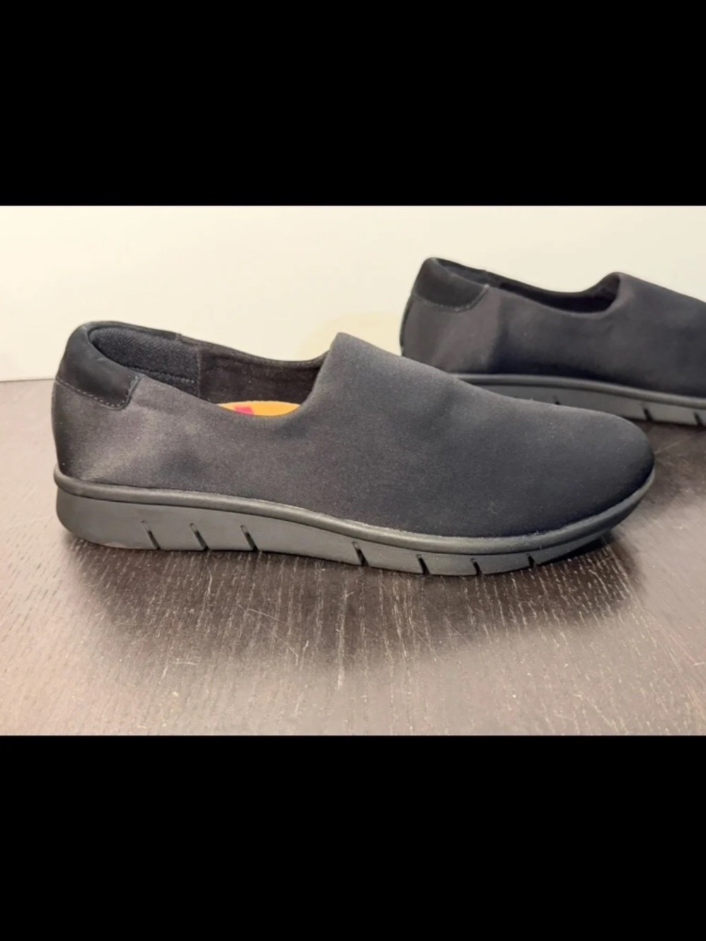 NWOB Comfortiva Cate Neoprene Slip On Casual Shoes Black Womans 9.5N (Narrow)